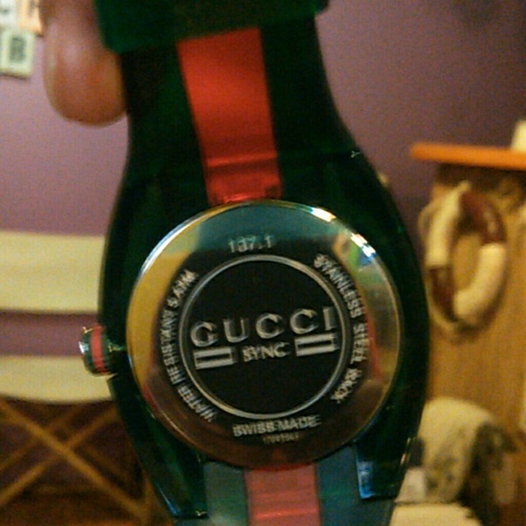 Sync Green Dial Men's Two Tone Rubber Watch - Picture 8 of 8